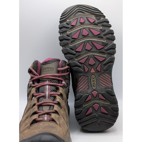 Keen Targhee III Waterproof Mid Hiking Boots Womens Size 7 W WIDE Pink Brown - Picture 6 of 7